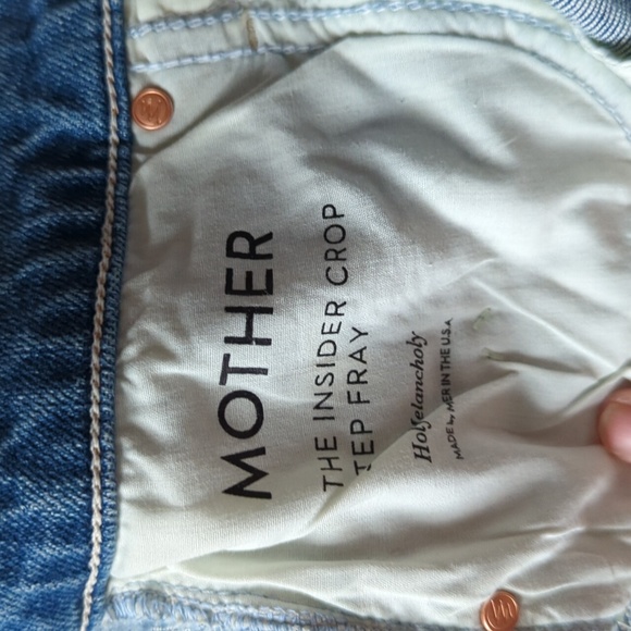 MOTHER distressed jeans: Insider Crop Step Fray - Picture 5 of 10